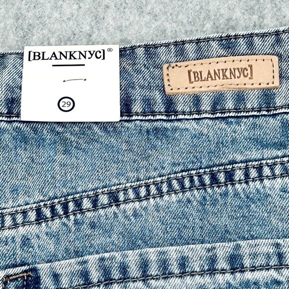 BlankNYC Denim Maxi Skirt Size 29 Light Wash Split Hem Cotton Blend High Rise - Picture 14 of 14